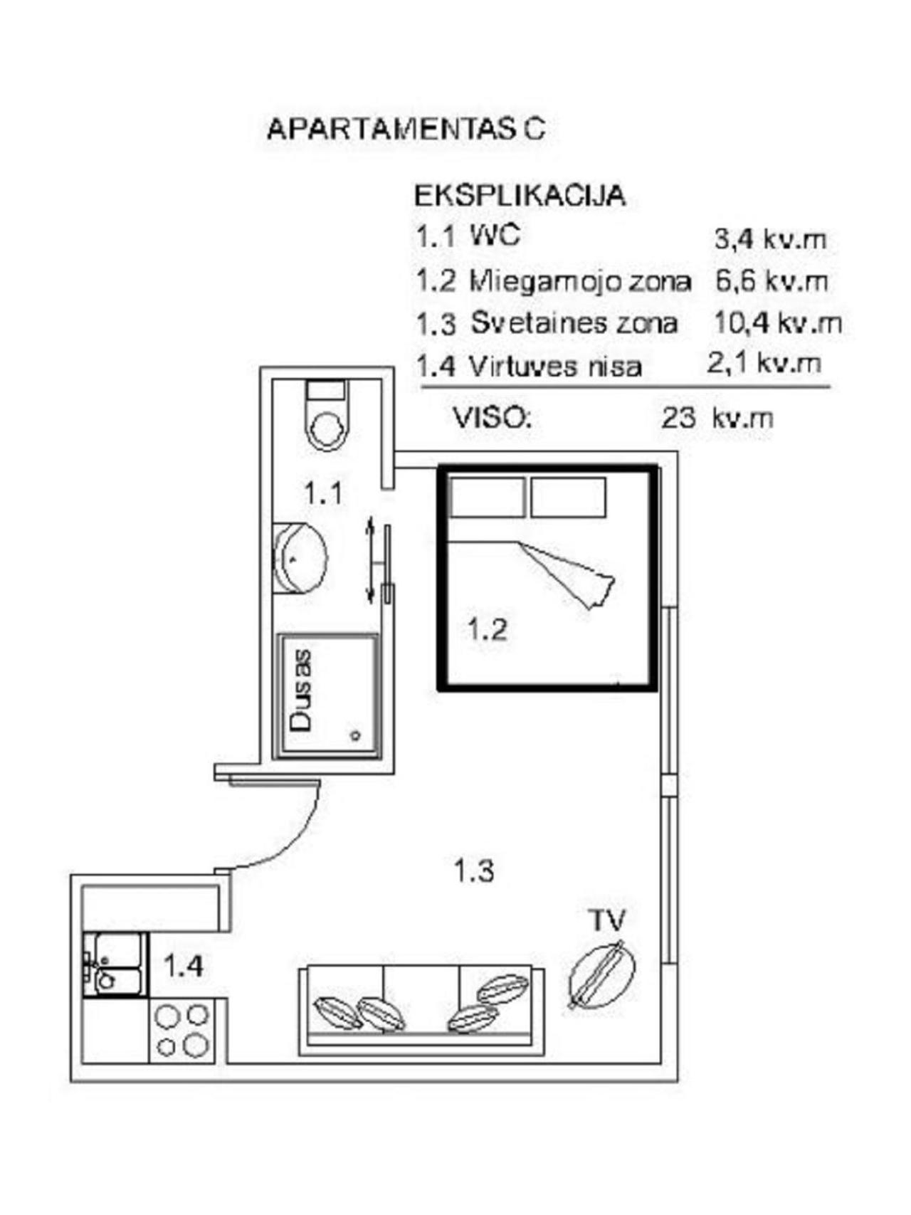 Palanga Pas Vidute Hotel Eksteriør billede